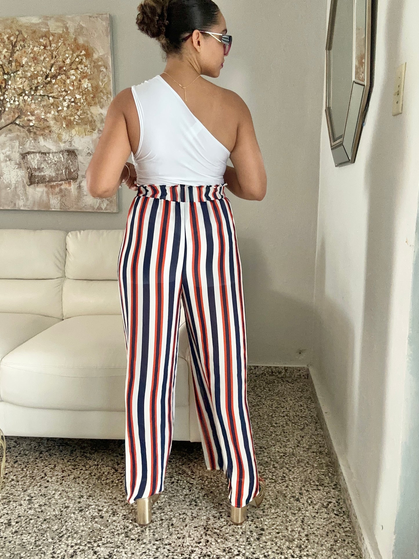 Striped Wide Leg Pants