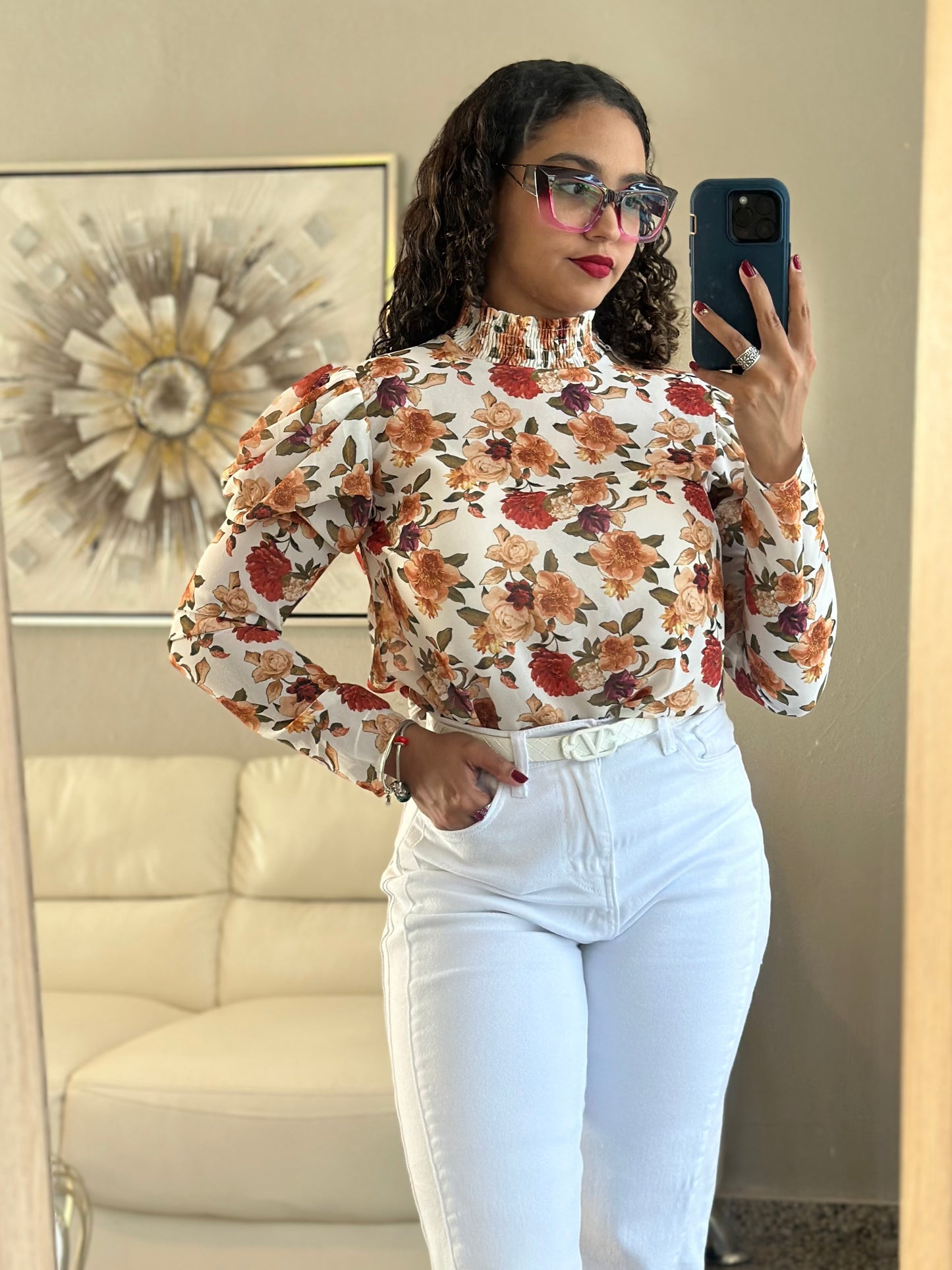 Alejandra Flower Print Blouse