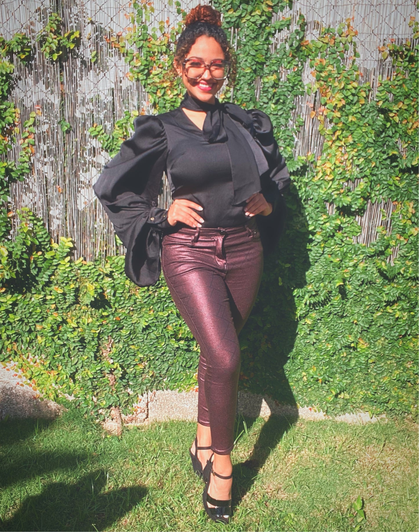 Leather Burgundy Pants